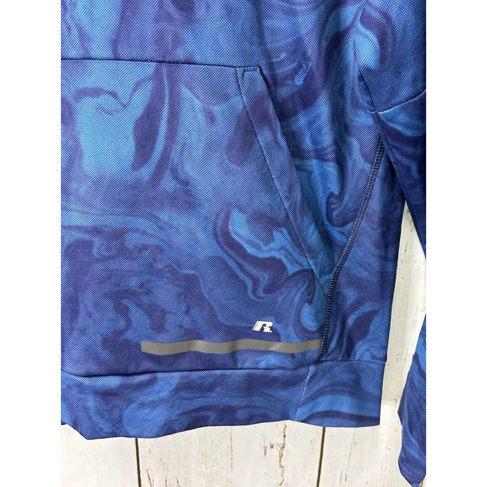 Russell Marbled Blue Hoodie - Picture 2 of 6